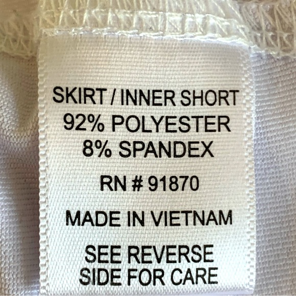 BOLLE’ WHITE WITH ORANGE WAVE RUFFLE TENNIS, PICKLEBALL, GOLF SKORT WOMEN’S SZ L - Picture 5 of 5